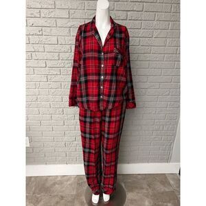 Victoria’s Secret Woman Red Plaid Long Pant Pajama Size M